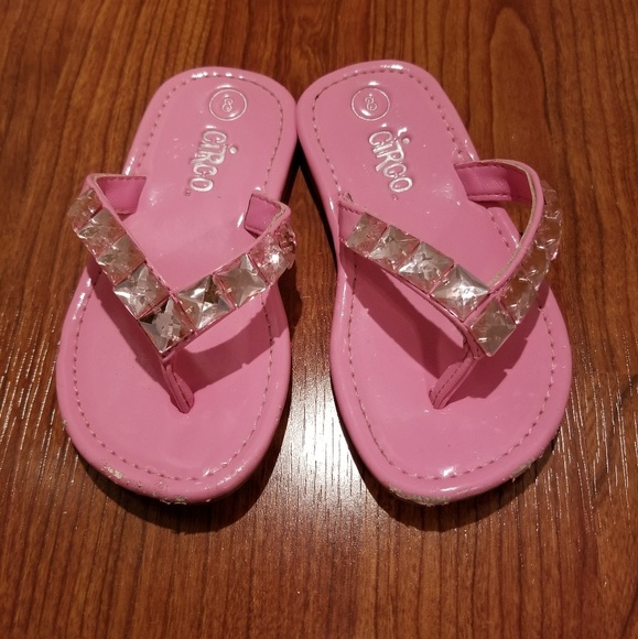 pink rhinestone flip flops